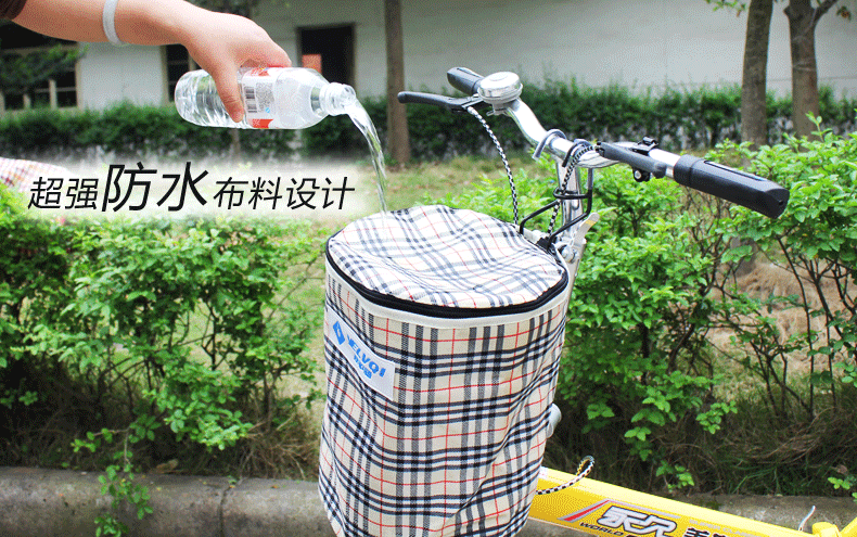 Panier pour vélo en toile - Ref 2257315 Image 3